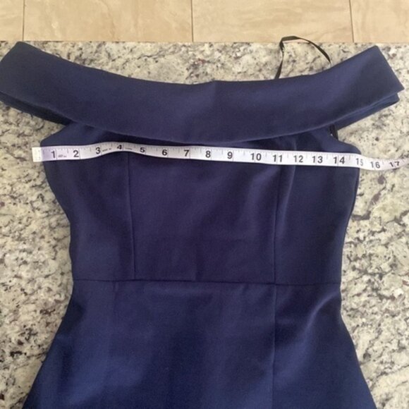 Lulu’s Way Of Love Navy Blue Off-the-Shoulder Bodycon Dress OO9 - Picture 10 of 12